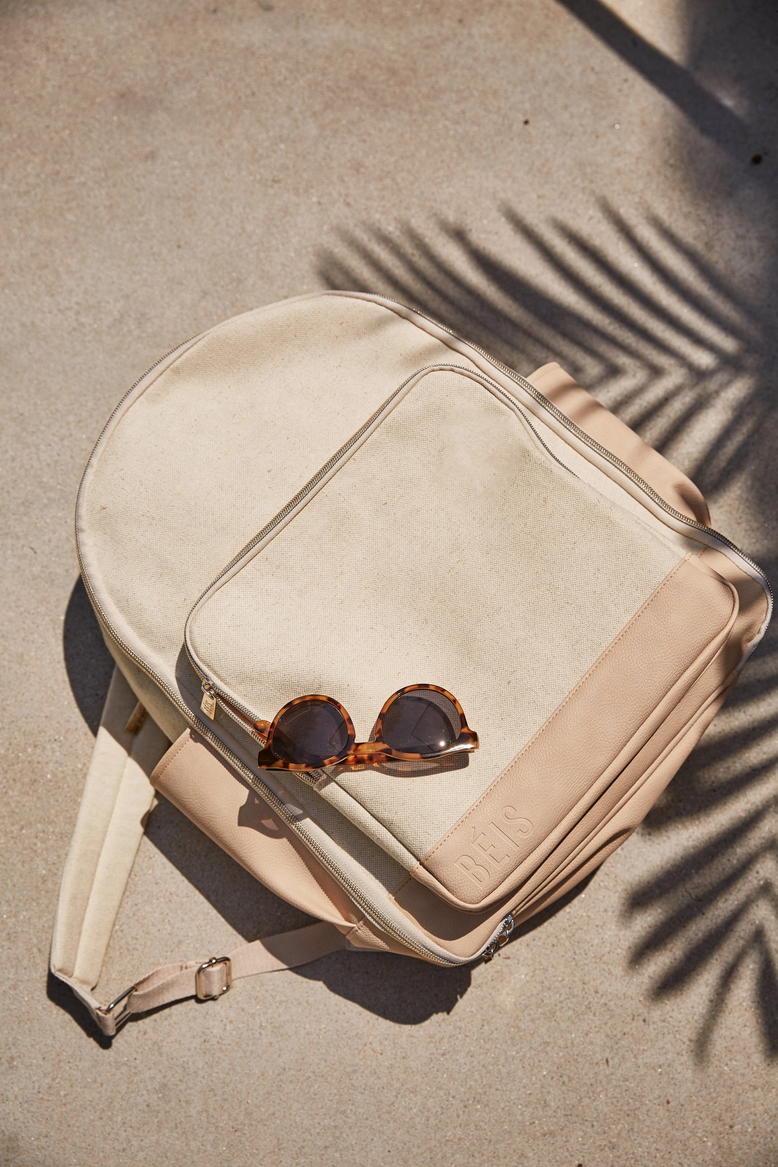 The Travel Backpack in Beige