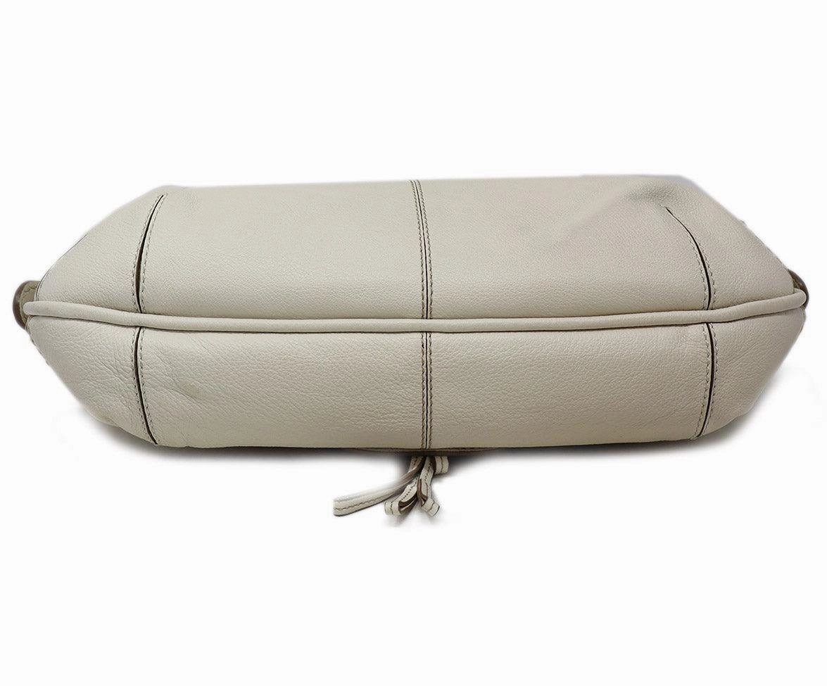 Tod's Bone White Leather Shoulder Bag