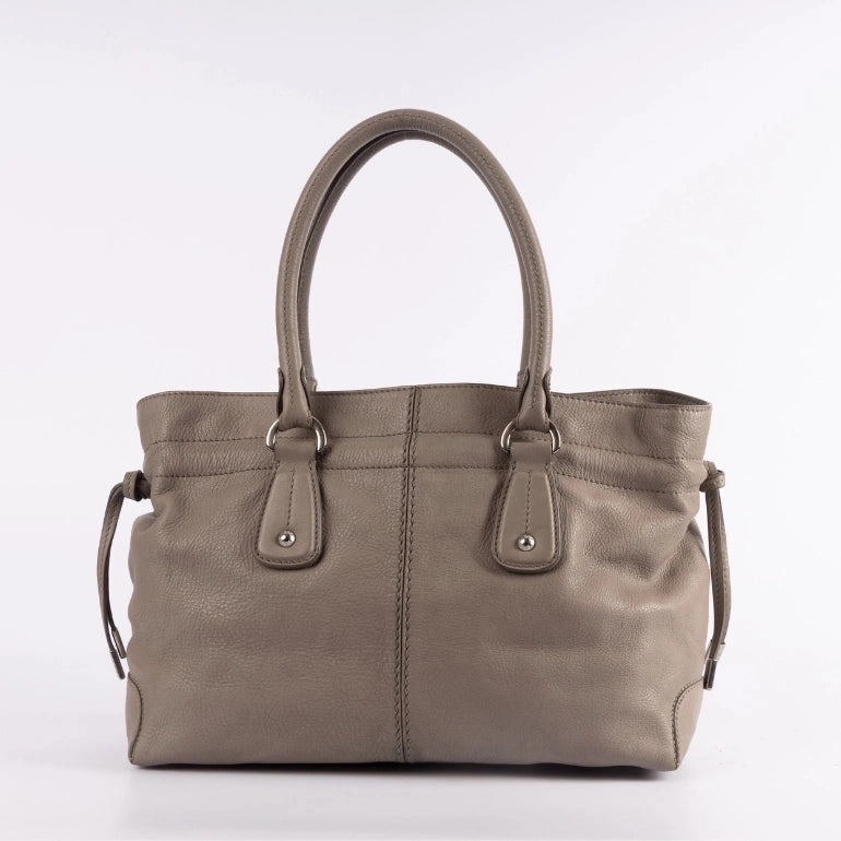 Tod's Grey Leather Restyling D Media Tote Bag
