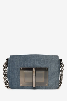 Tom Ford Blue Denim Natalia Crossbody Bag