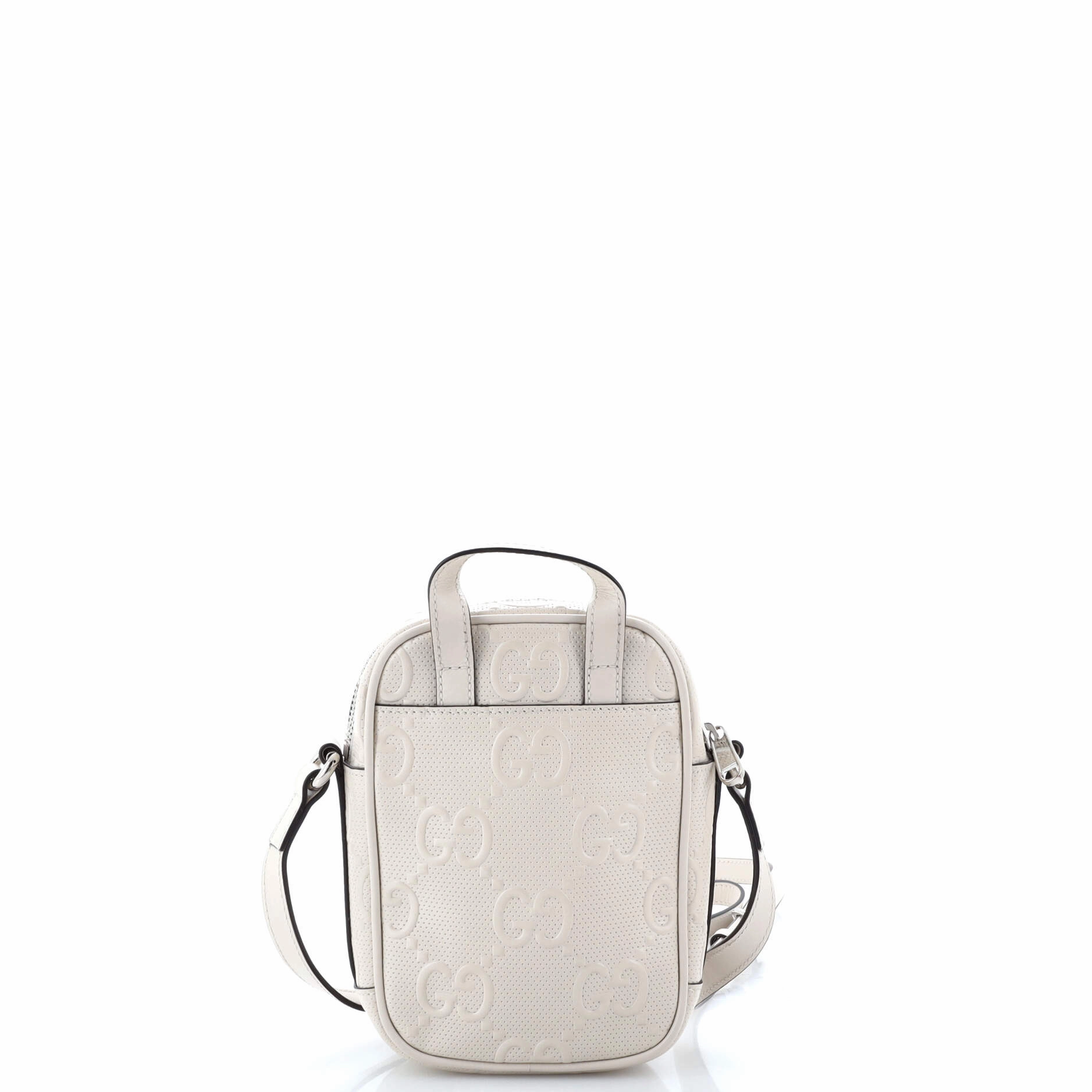 Top Handle Crossbody Bag GG Embossed Perforated Leather Mini