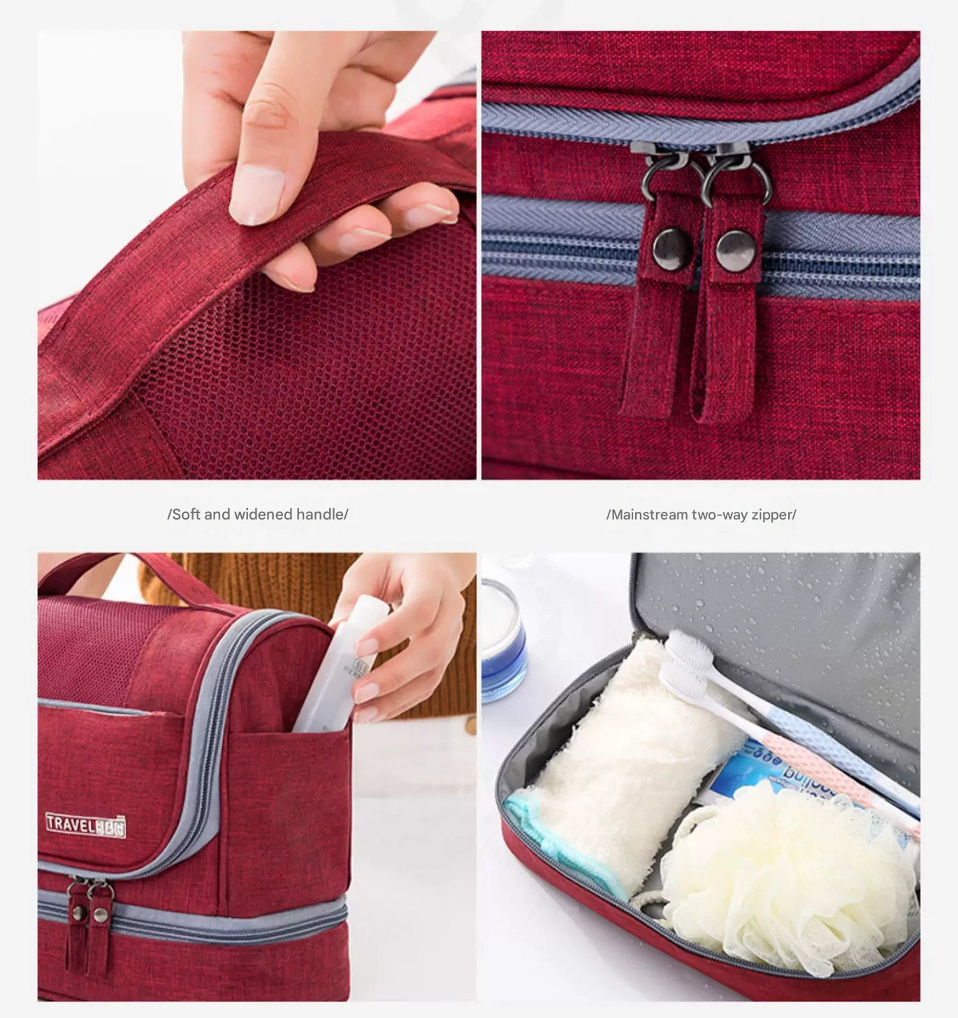 Travel Toiletry Bag Cosmetic Make up Organizer for Women and Men