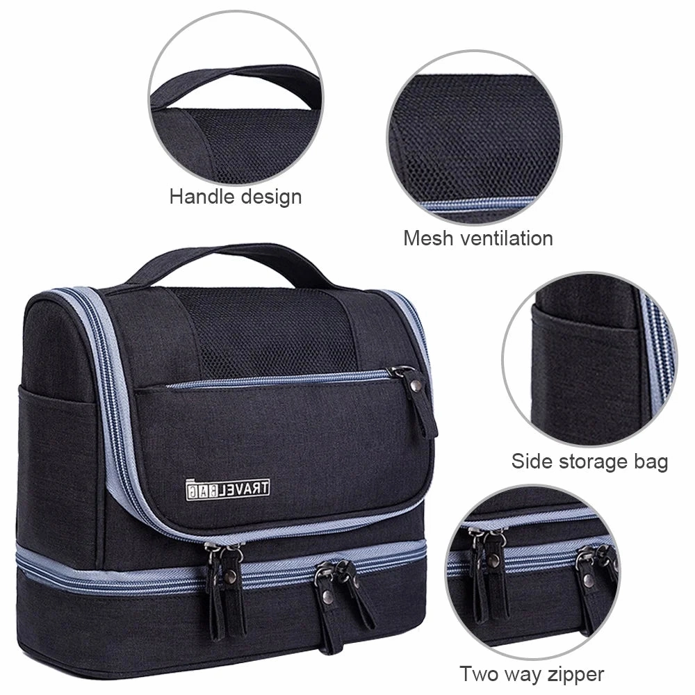 Travel Toiletry Bag Cosmetic Make up Organizer for Women and Men