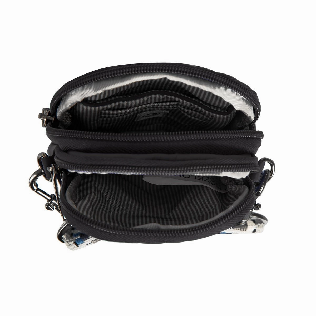Travelon Anti-Theft Boho 2 Compartment Phone Crossbody - Geo Black