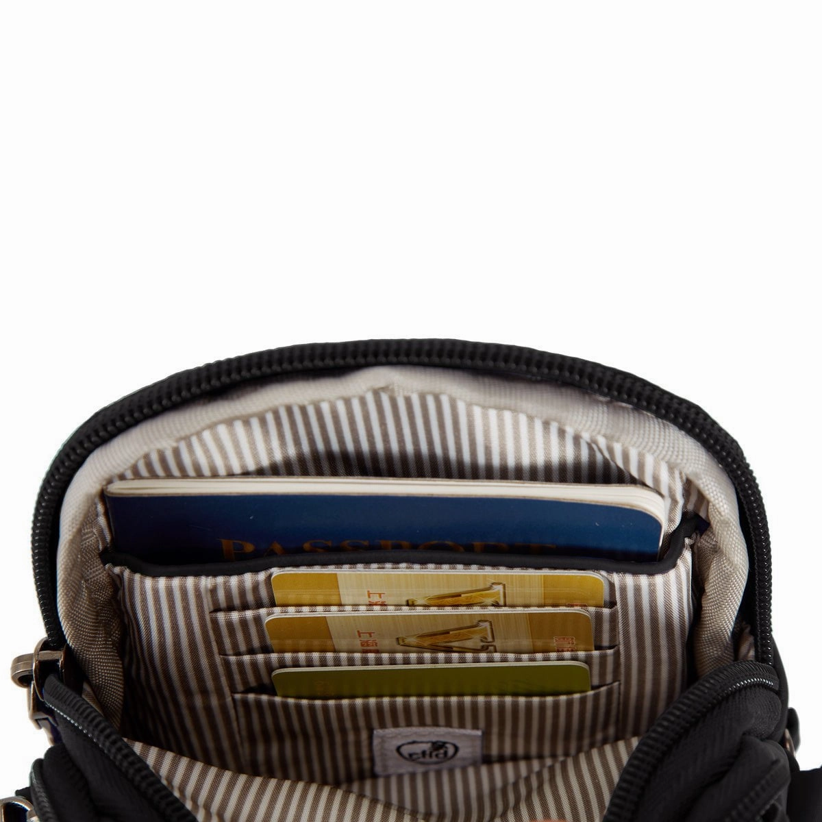 Travelon Anti-Theft Boho 2 Compartment Phone Crossbody - Geo Black