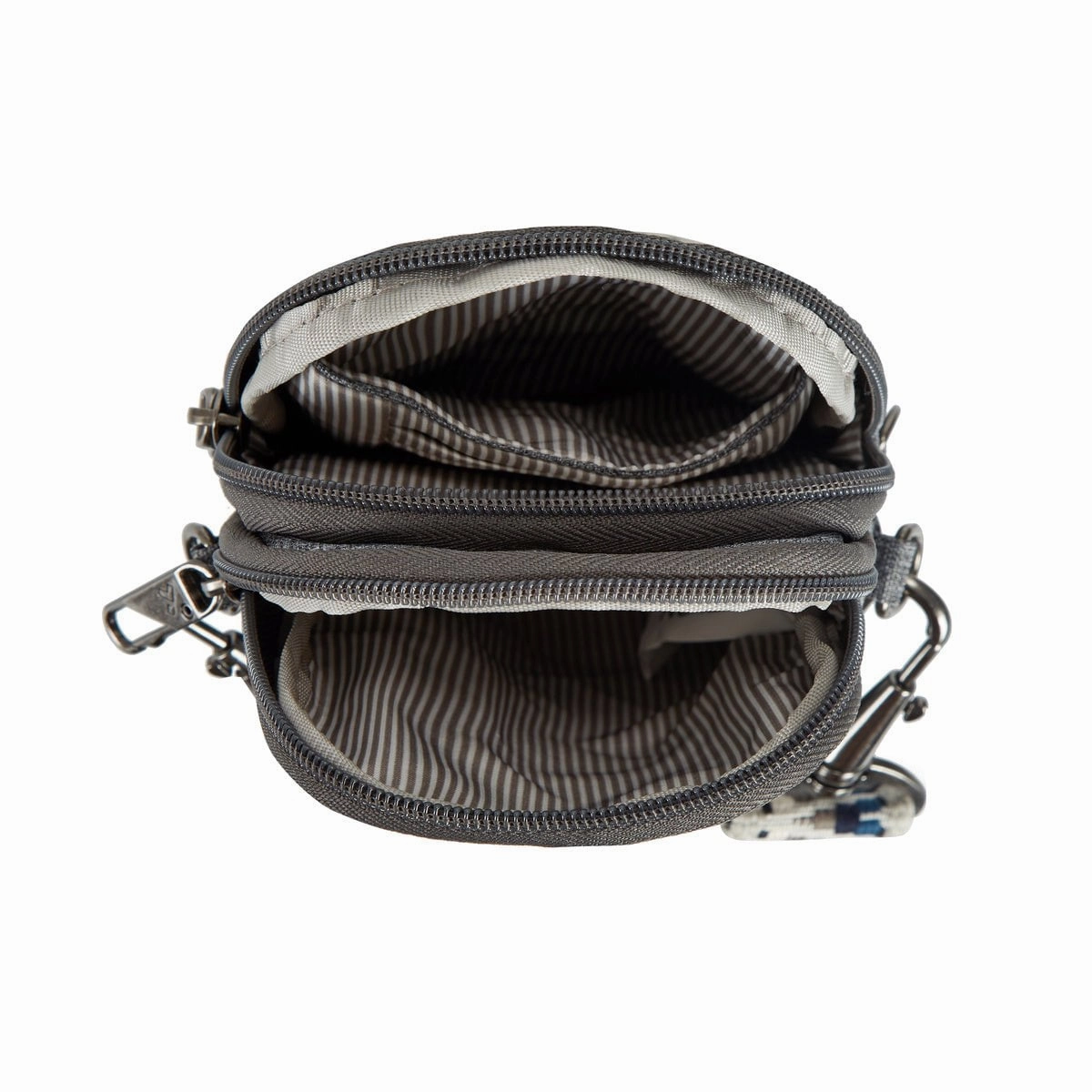 Travelon Anti-Theft Boho 2 Compartment Phone Crossbody - Geo Gray Heather