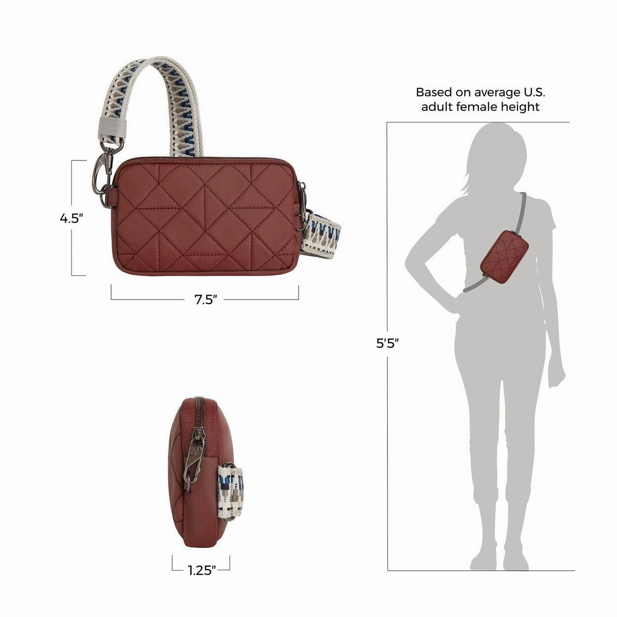 Travelon Anti-Theft Boho Phone Sling - Geo Paprika