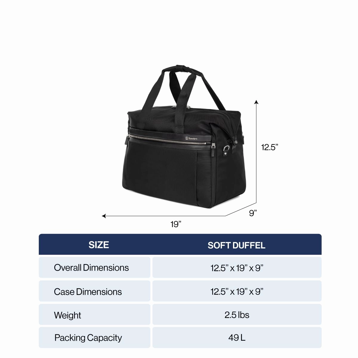 Travelpro Platinum Elite Carry on Soft Travel Duffel Bag (19 Inch)