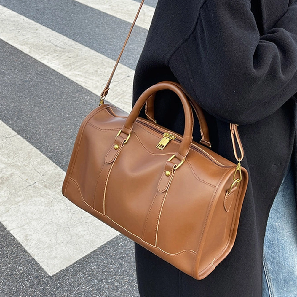 Trendy  Solid Color Pillow Duffle Shoulder Bag