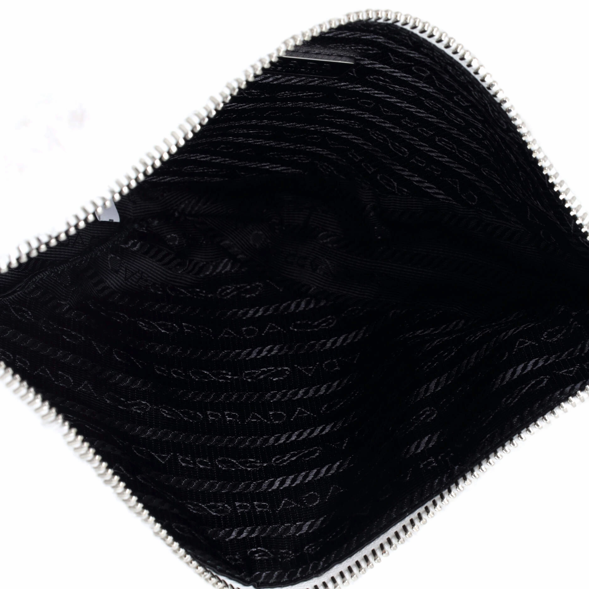 Triangle Logo Zip Crossbody Bag Terry Cloth Small