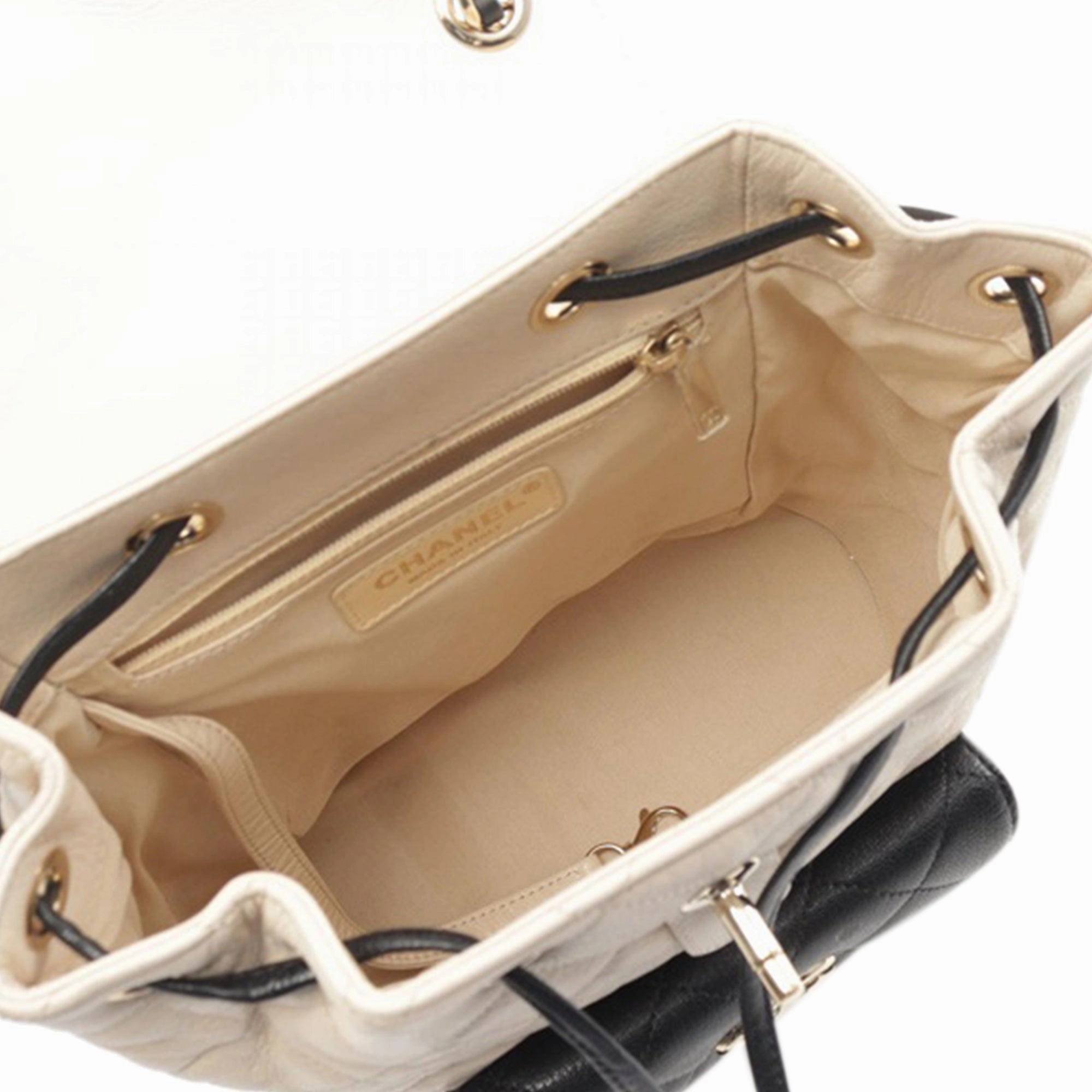Tricolor Quilted Goatskin Duma Backpack