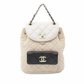 Tricolor Quilted Goatskin Duma Backpack