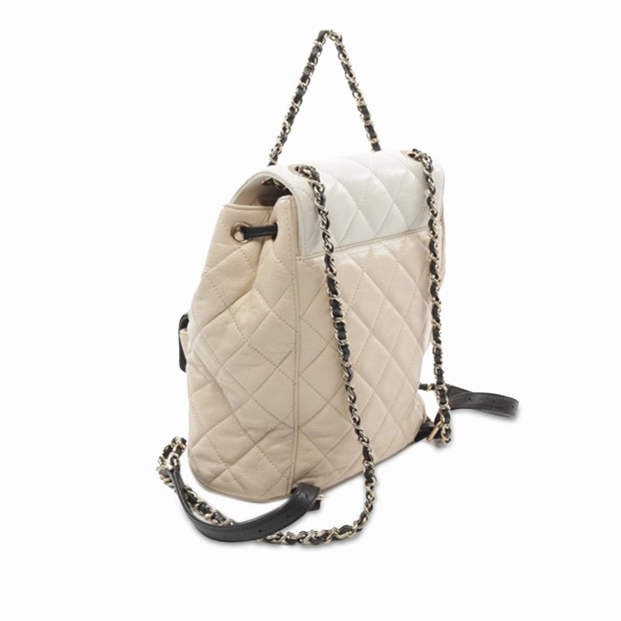 Tricolor Quilted Goatskin Duma Backpack