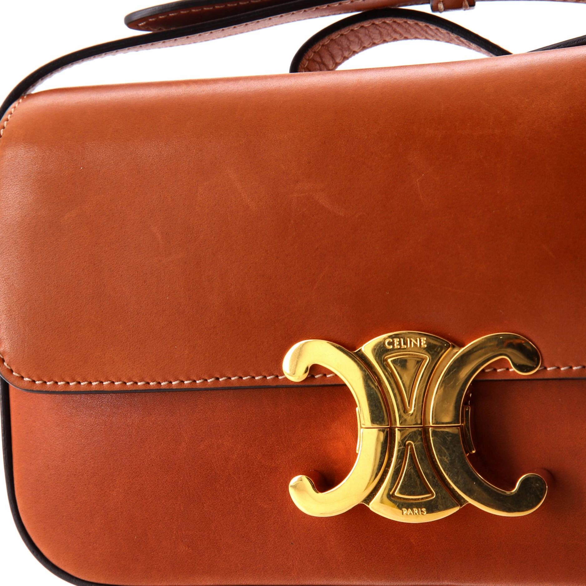 Triomphe East-West Shoulder Bag Smooth Calfskin