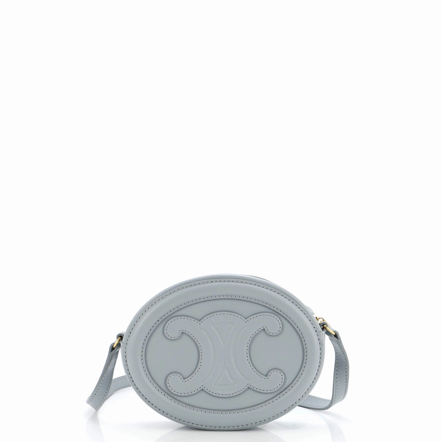 Triomphe Oval Crossbody Bag Leather