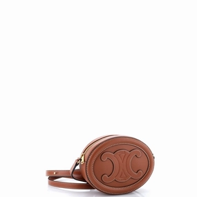 Triomphe Oval Crossbody Bag Leather Mini