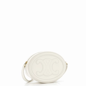 Triomphe Oval Crossbody Bag Leather Mini