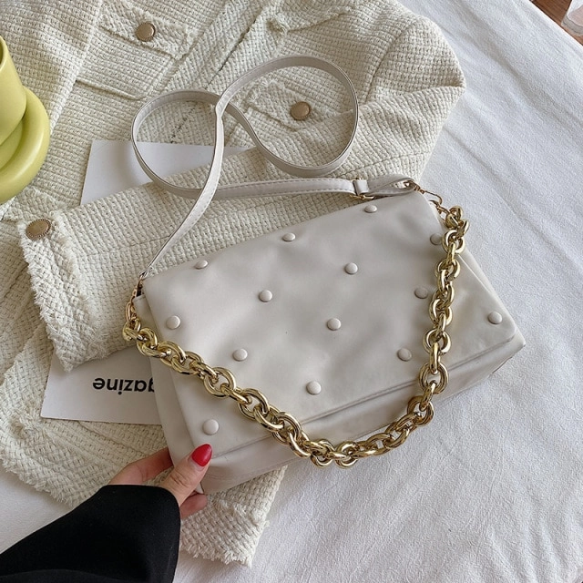 Tulia Women's Chain Leather Luxury Designer Crossbody Handbag
