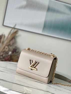 Twist MM Epi Leather Galet Leather Crossbody Bag for Women