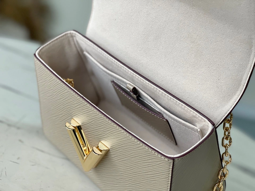 Twist MM Epi Leather Galet Leather Crossbody Bag for Women