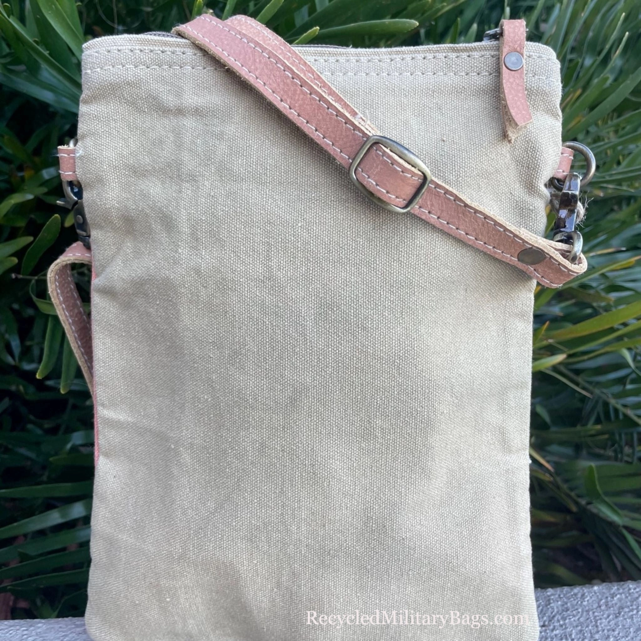 USMC Small Sustainable Canvas Crossbody or Passport Bag