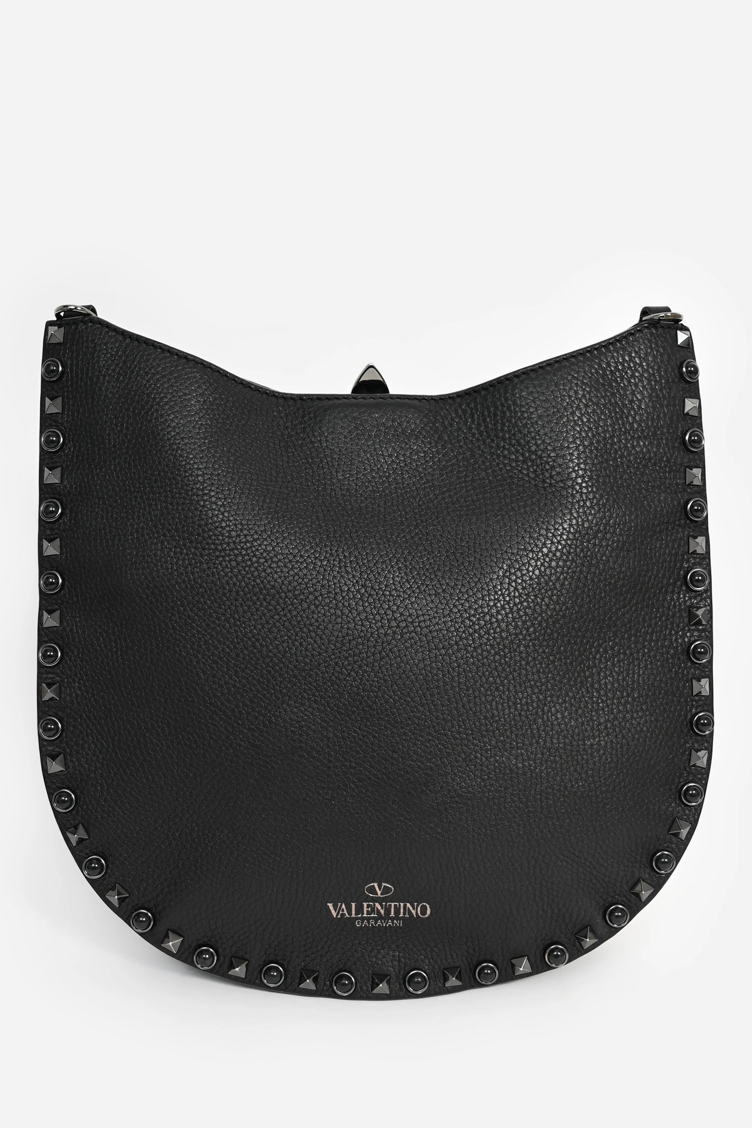 Valentino 2018 Black Leather Multicolour Beaded Guitar Crossbody Bag