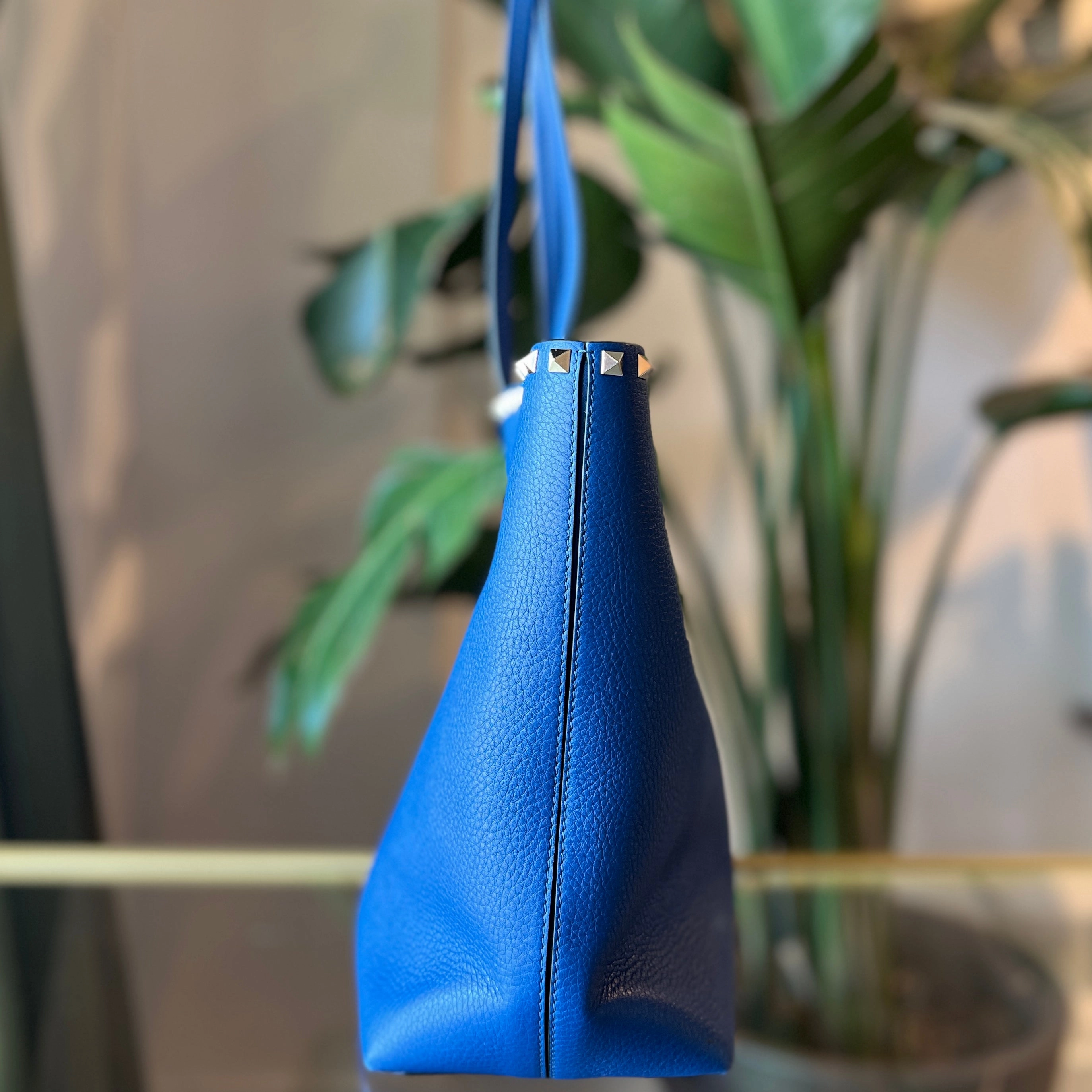VALENTINO Cobalt Blue  Rockstud Shopping Tote Large