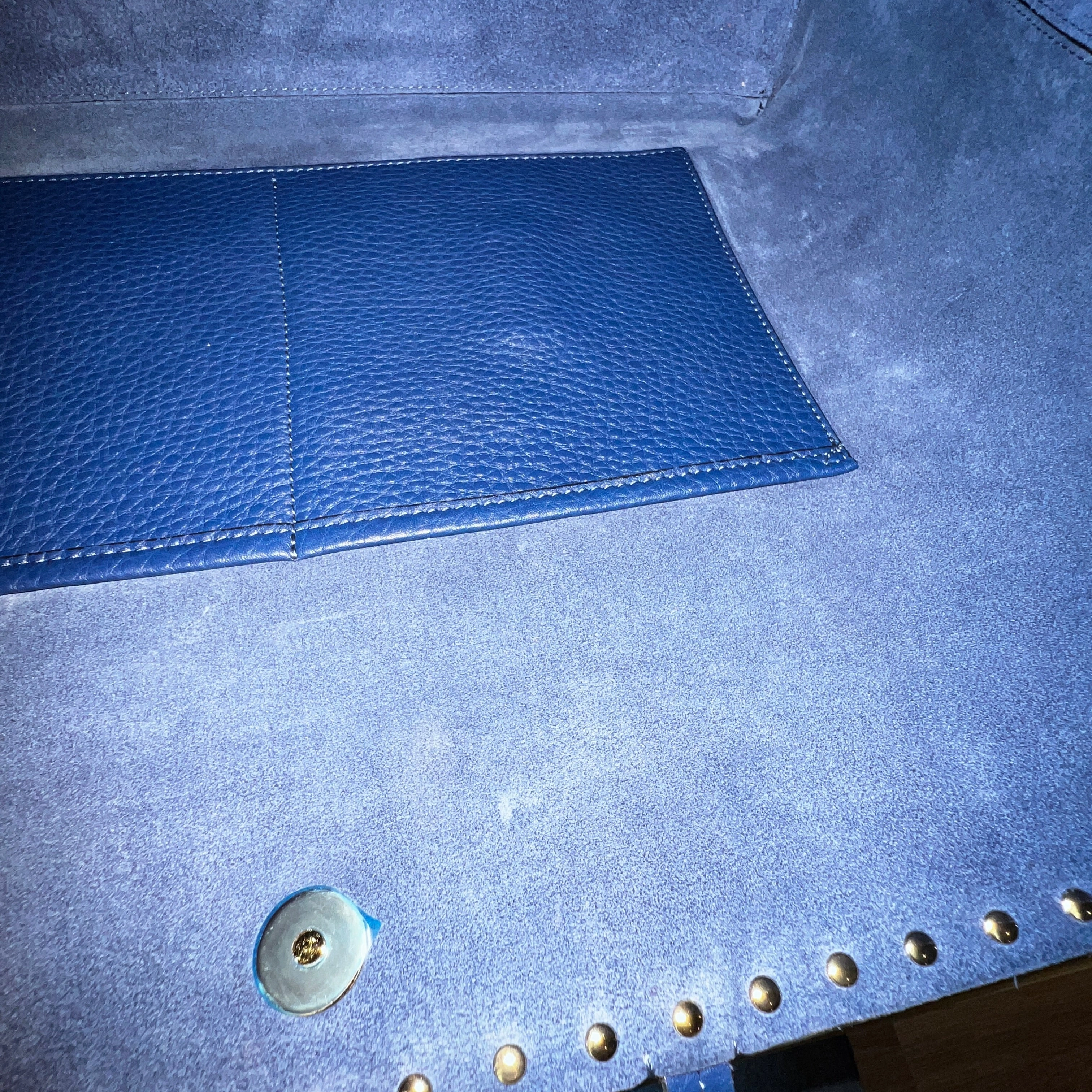 VALENTINO Cobalt Blue  Rockstud Shopping Tote Large