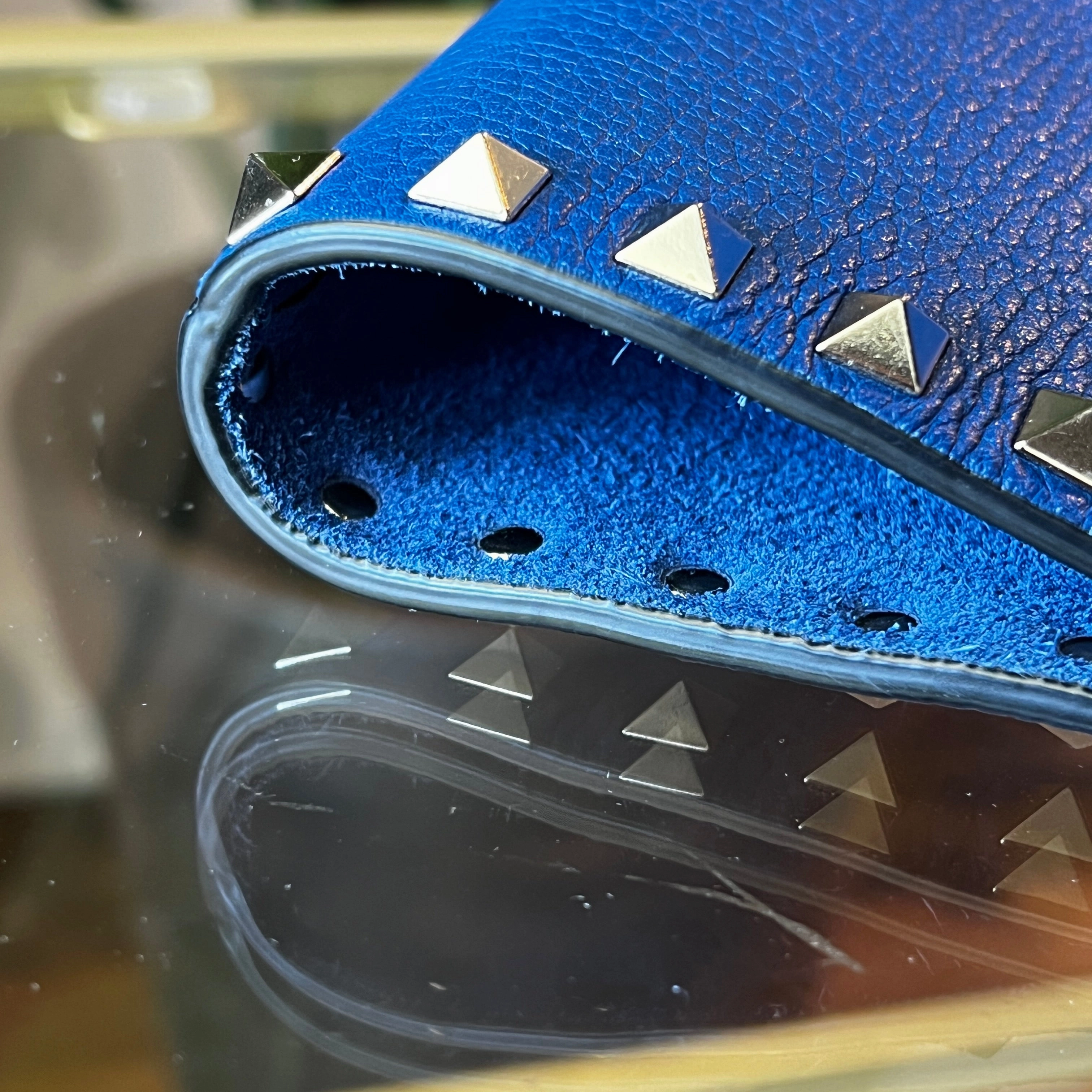 VALENTINO Cobalt Blue  Rockstud Shopping Tote Large