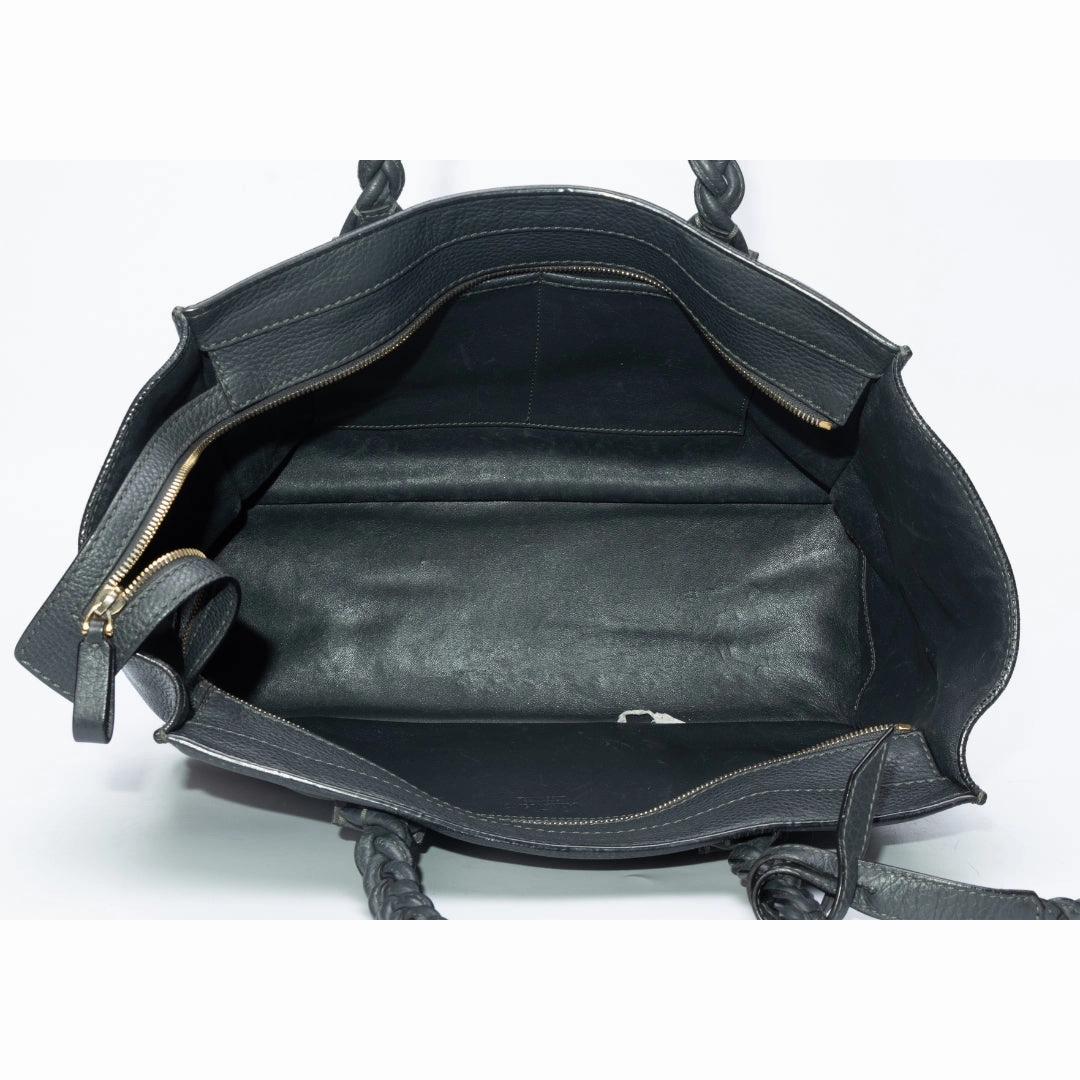 Valentino Garavani Grained Calfskin Black Tote