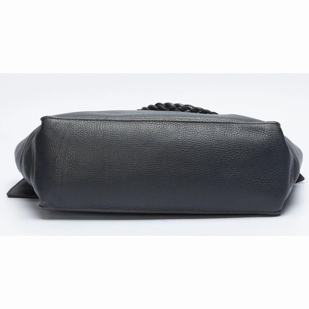 Valentino Garavani Grained Calfskin Black Tote