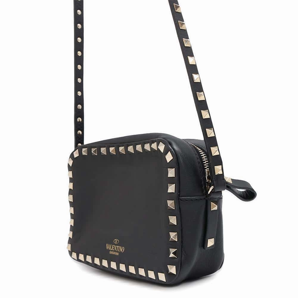 Valentino Garavani RockStudded Shoulder Bag Black3W2B0809VSF Leather