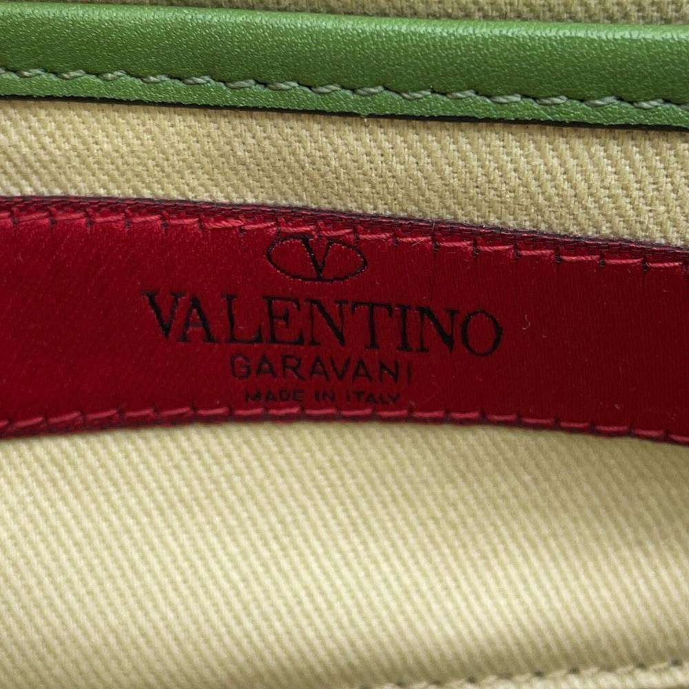 Valentino Garavani Studded Shoulder Bag Gray/Red/Green/Pink Leather