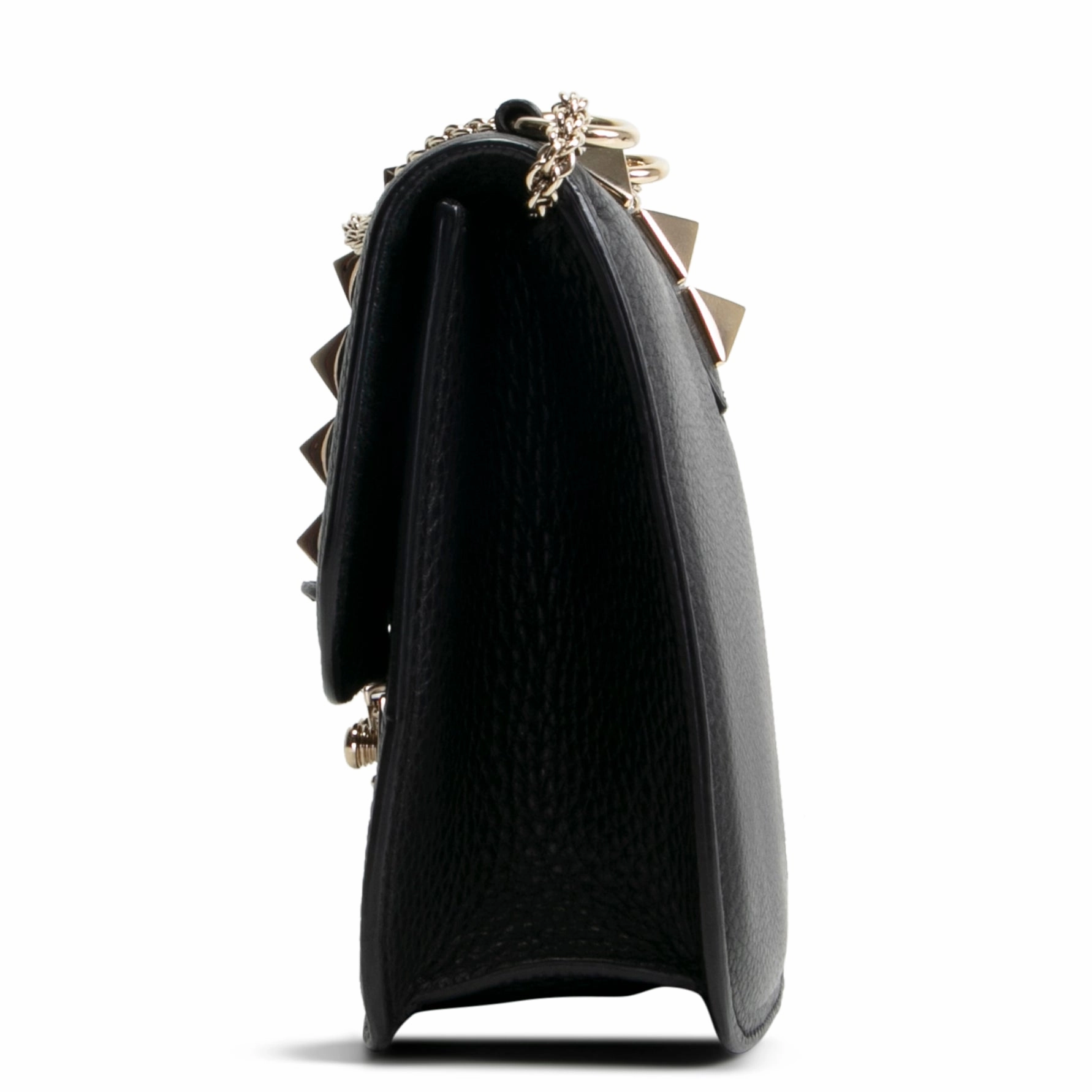 VALENTINO Glam Lock Rockstud Medium Flap Bag - Black