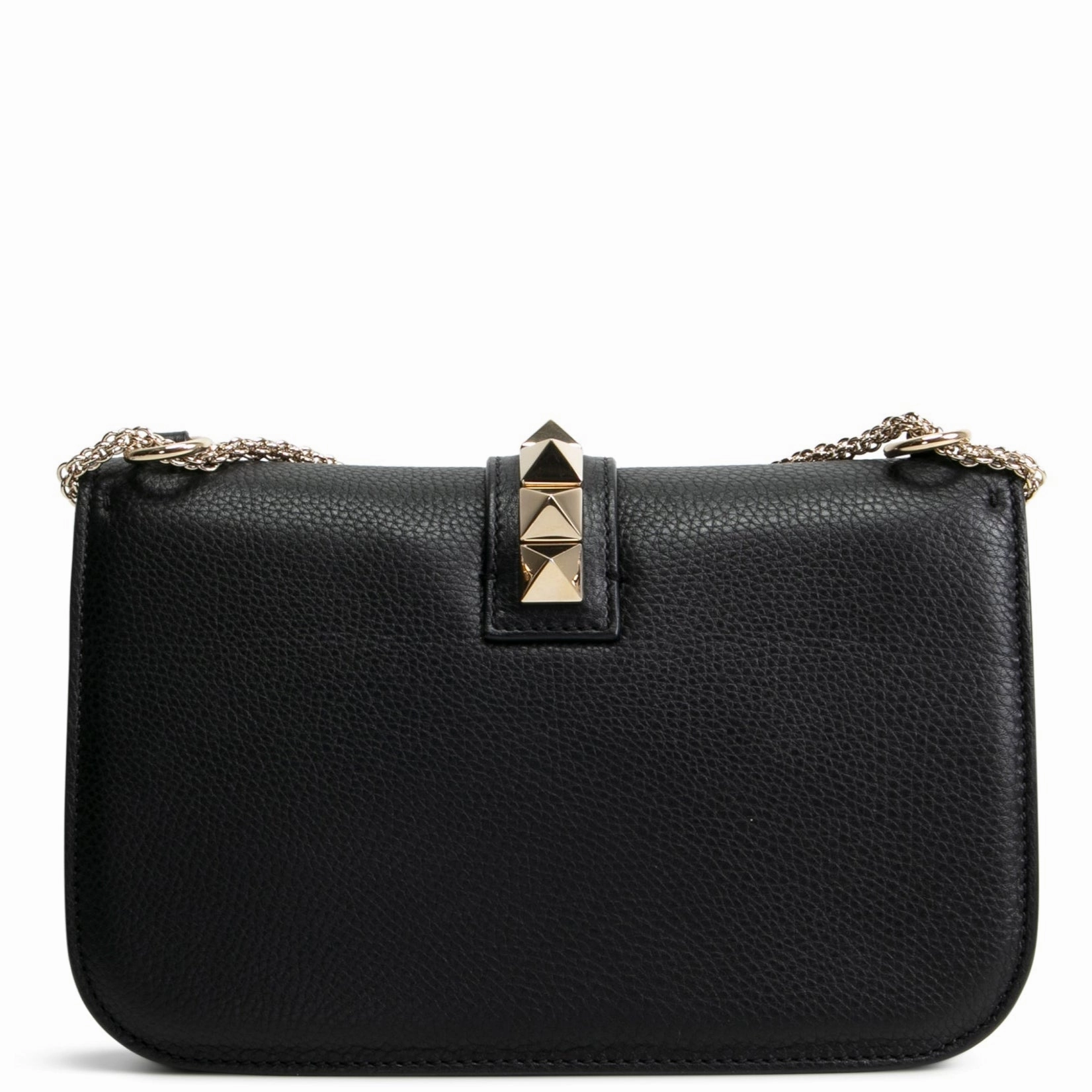 VALENTINO Glam Lock Rockstud Medium Flap Bag - Black