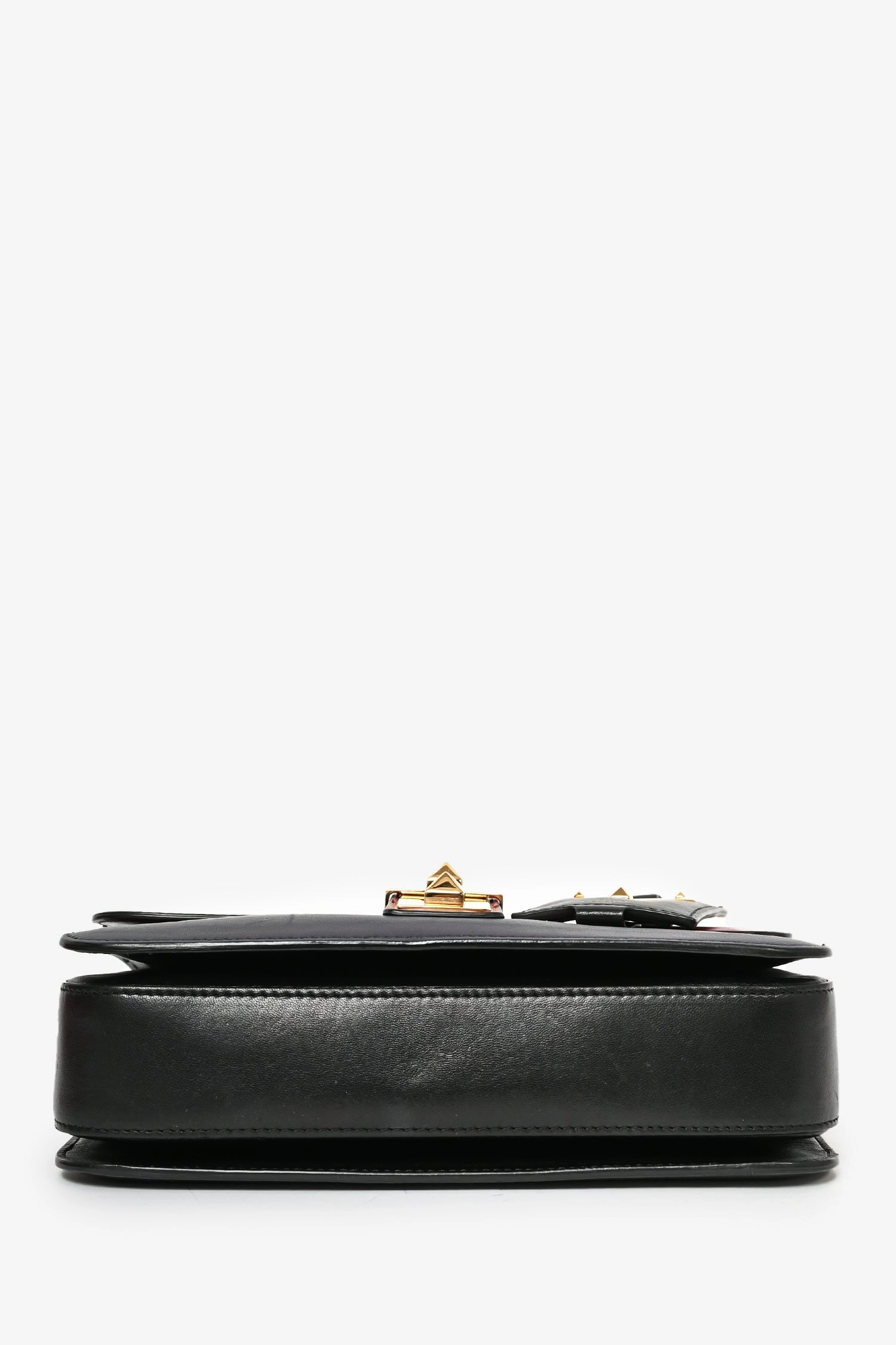 Valentino Multicoloured Leather B-Rockstud Striped Crossbody