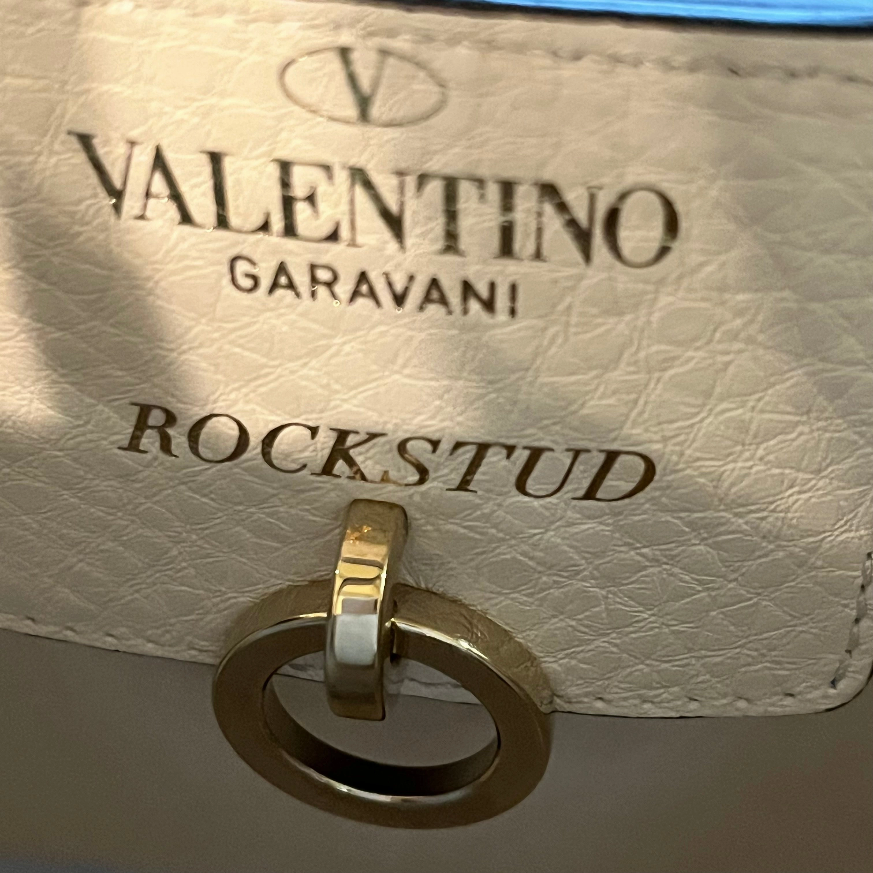VALENTINO Rockstud Small Grained Calfskin Tote Bag