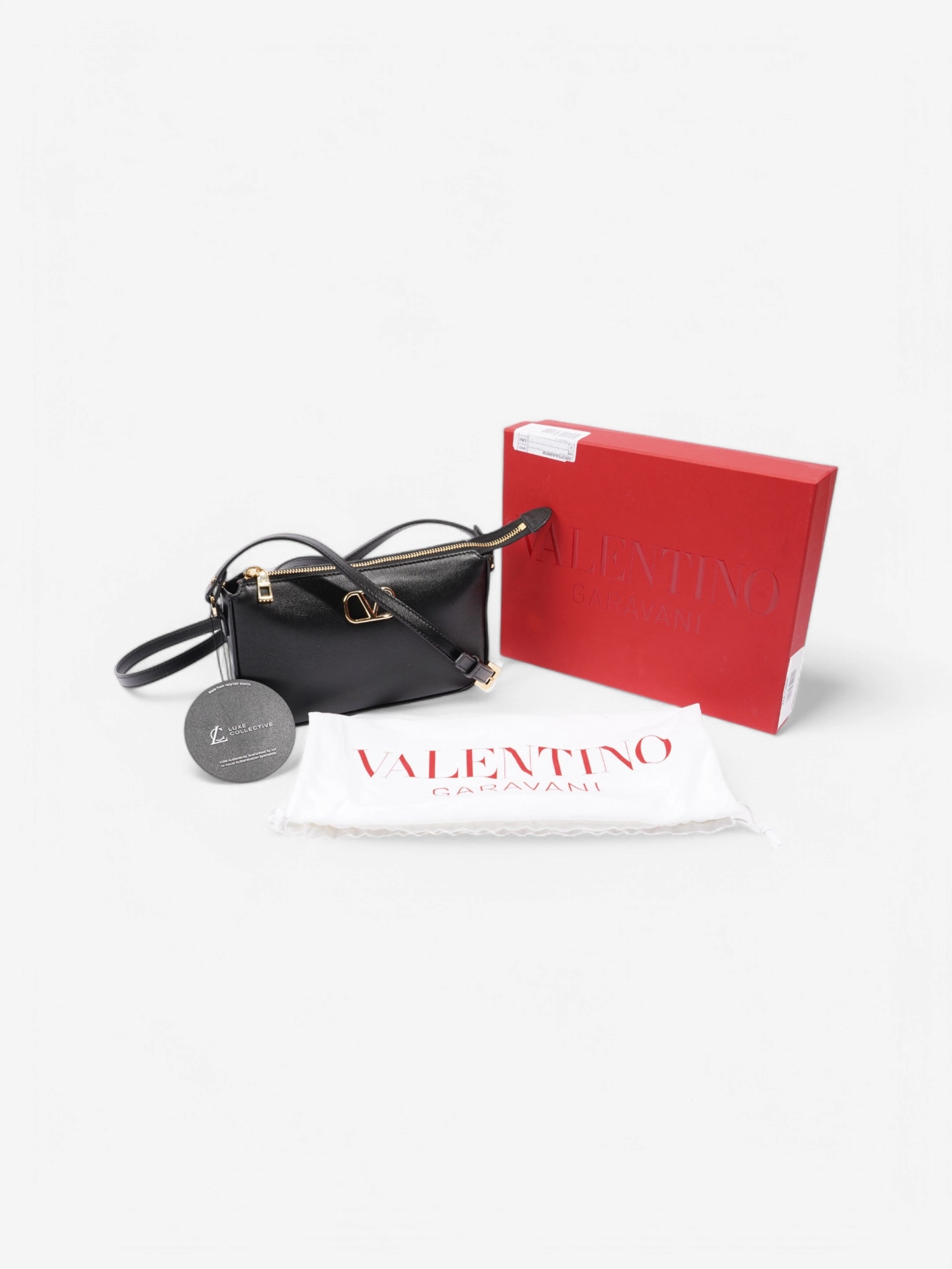 Valentino VLogo Signature Crossbody Black Calfskin Leather Mini