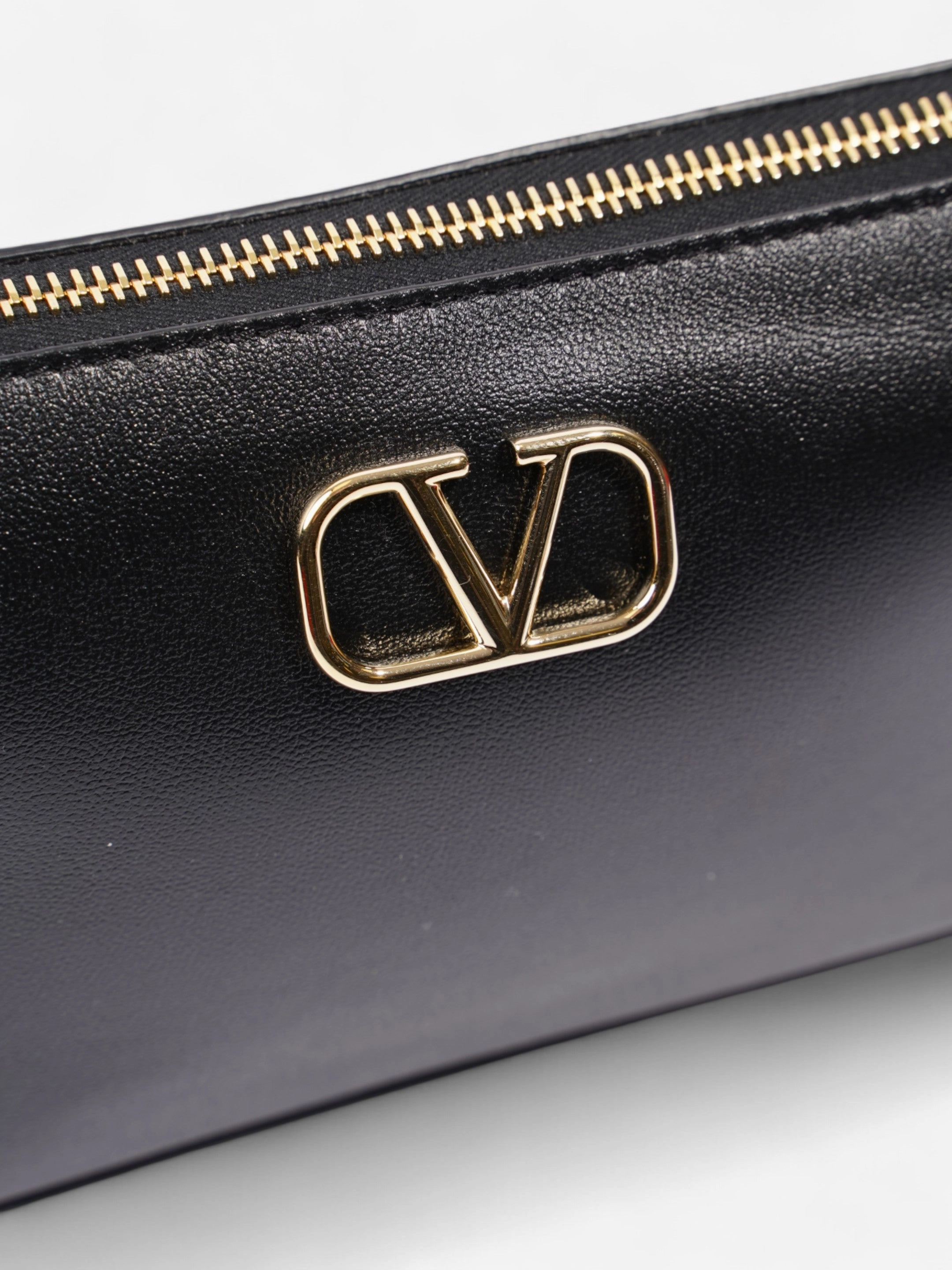 Valentino VLogo Signature Crossbody Black Calfskin Leather Mini