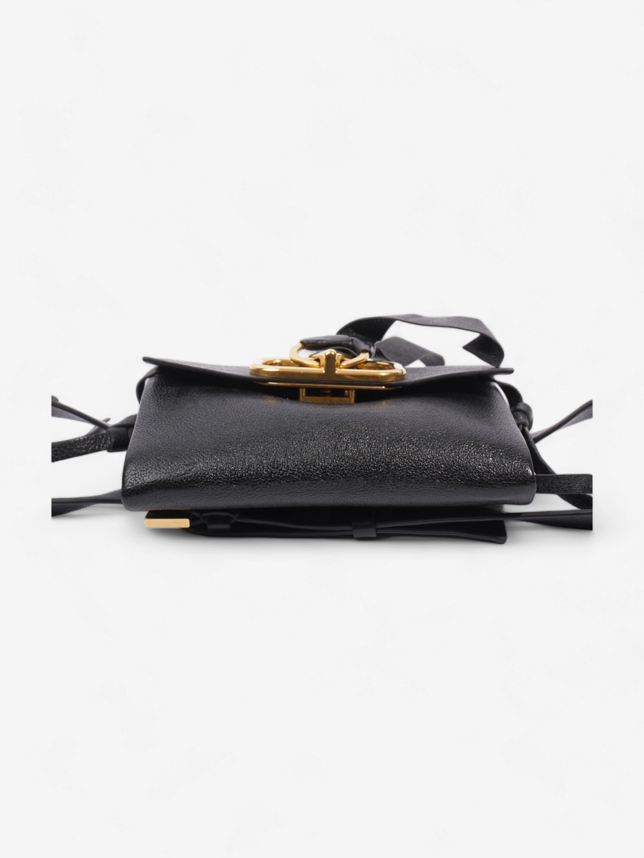 Valentino VRING Crossbody Bag Black Leather