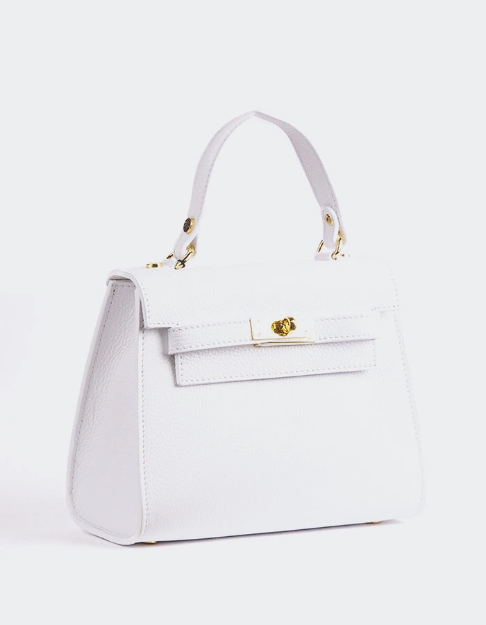 Vance White Leather