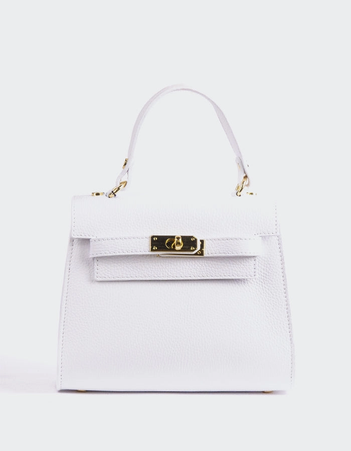 Vance White Leather