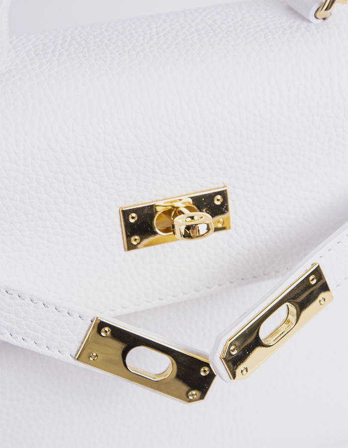 Vance White Leather