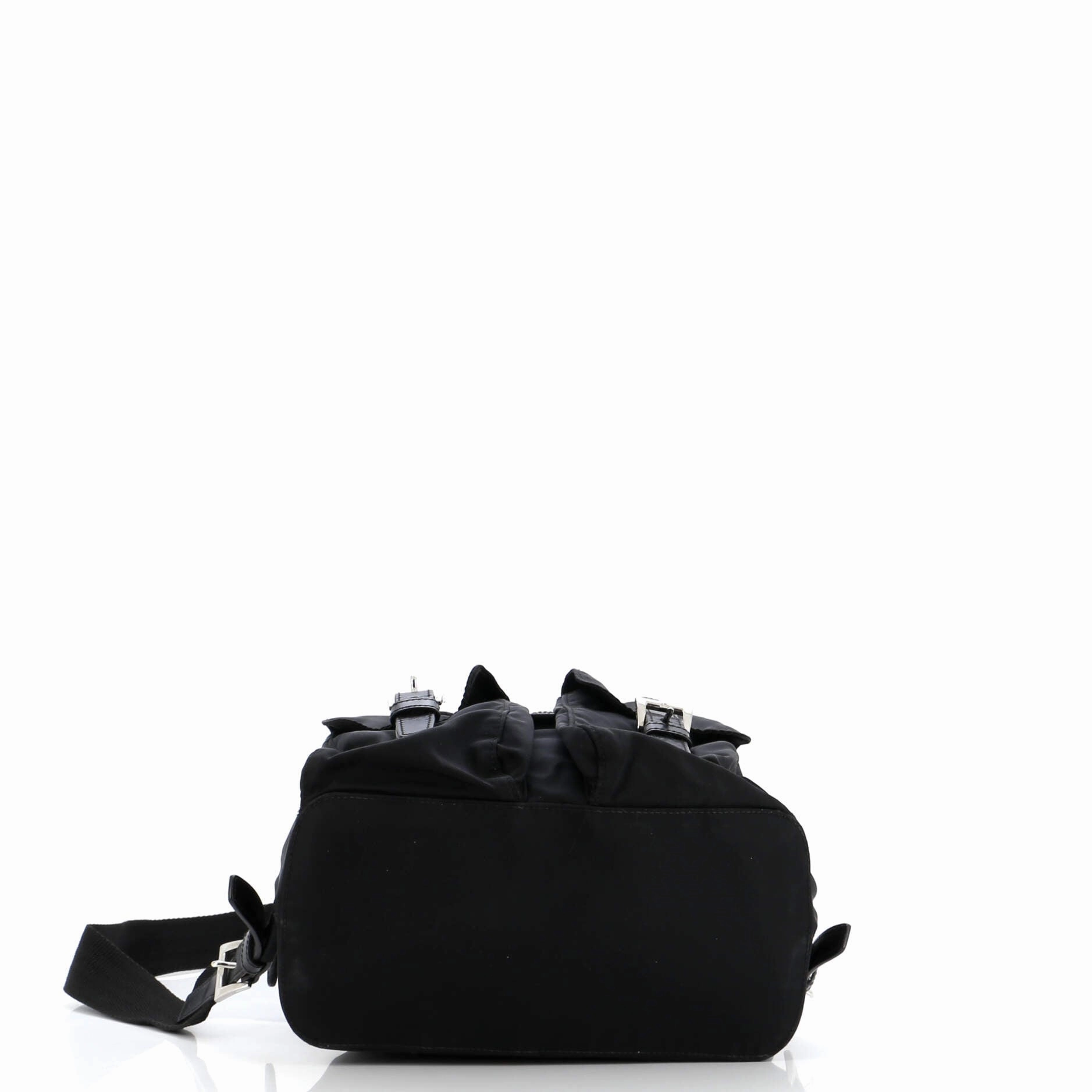 Vela Double Front Pocket Backpack Tessuto with Saffiano Leather Small