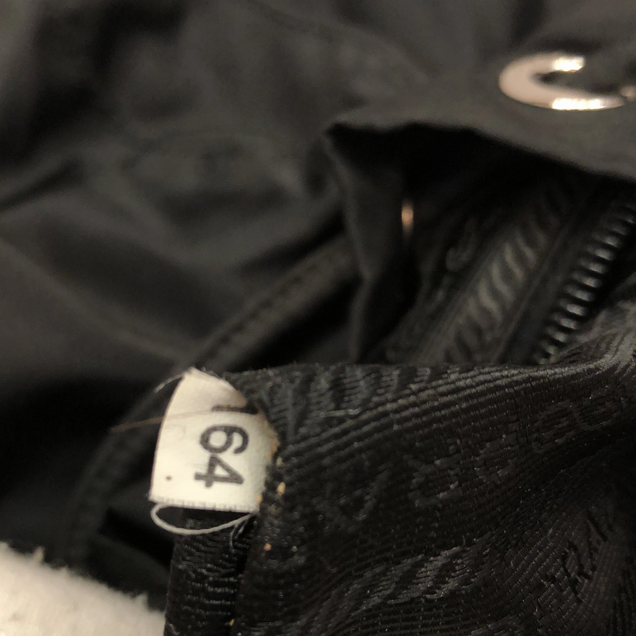 Vela Double Front Pocket Backpack Tessuto with Saffiano Leather Small