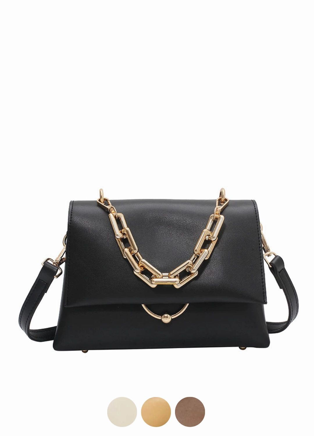 Venia Women's Leather Flap Crossbody Handbag