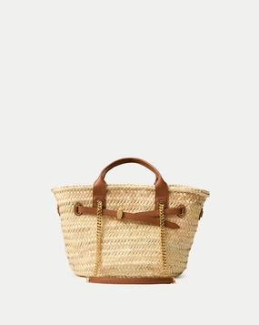 Veronica Beard Raffia Dash Basket Tote