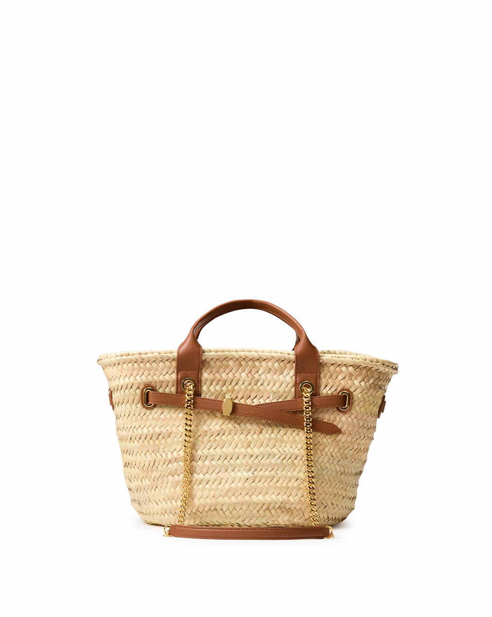Veronica Beard Raffia Dash Basket Tote