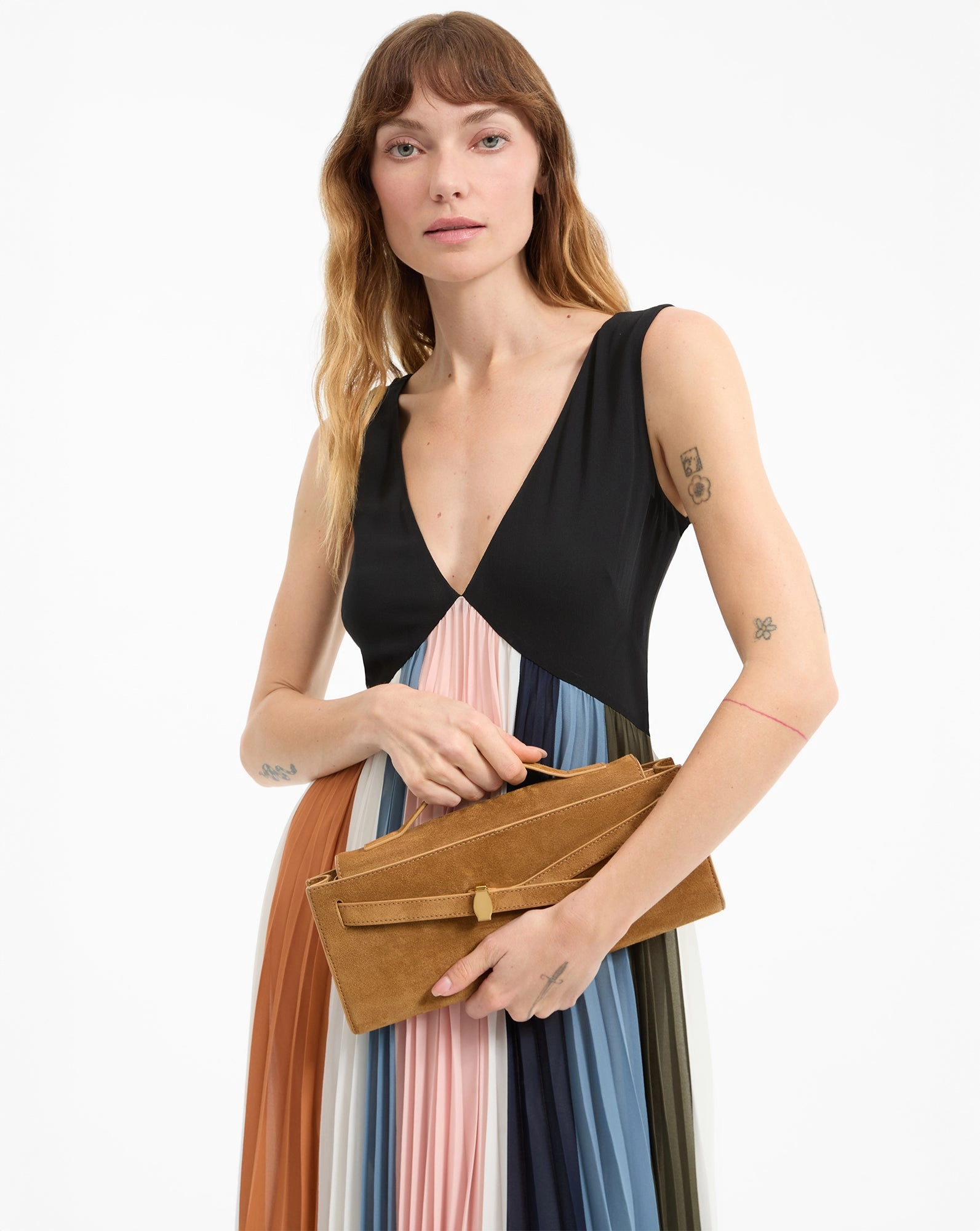Veronica Beard Suede Dash Clutch
