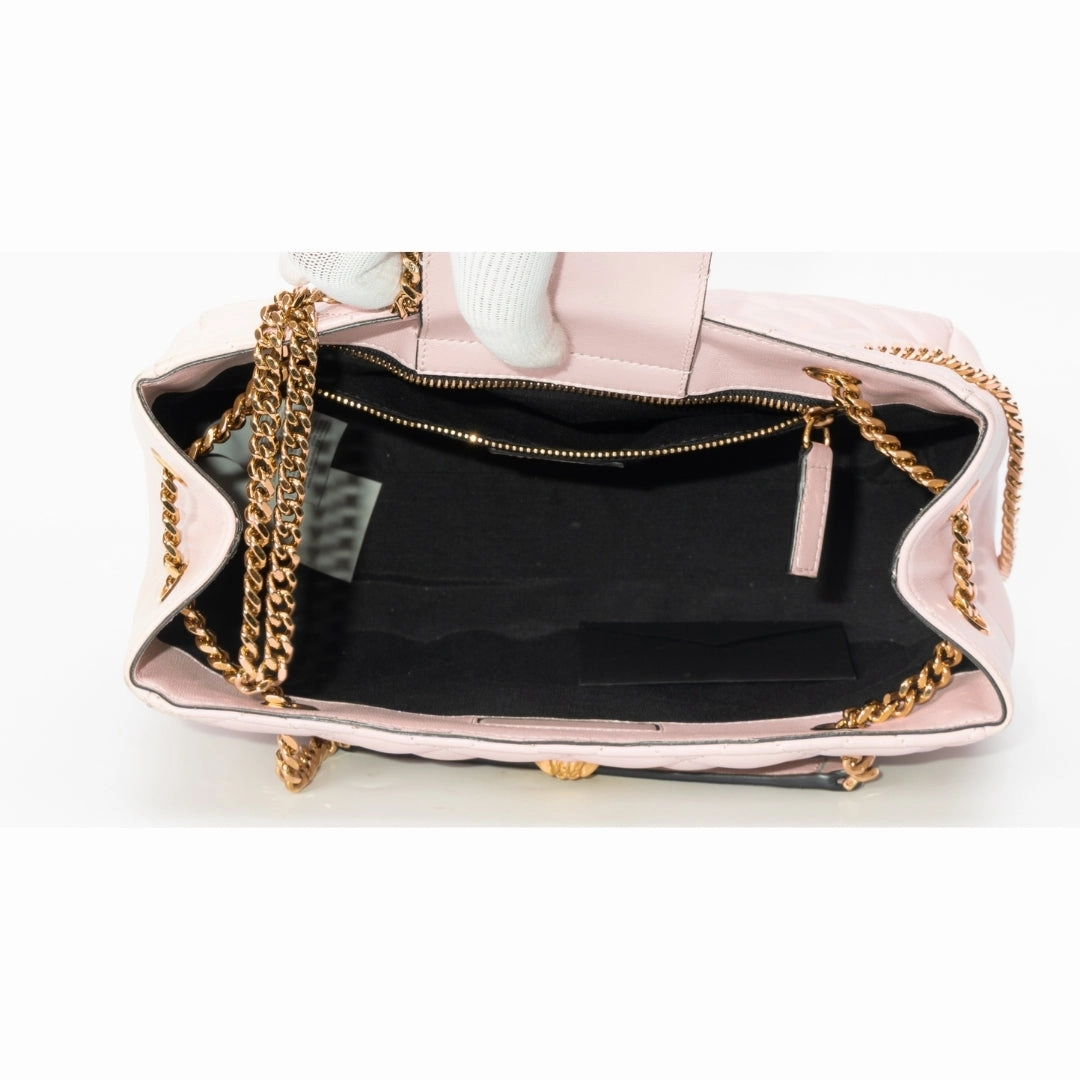 Versace Medusa Quilted Nappa Leather Tote Handbag